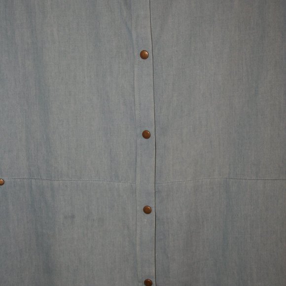 Simply Noelle size L/XL Convertible %100 Cotton Denim Midi Dress - Picture 2 of 6